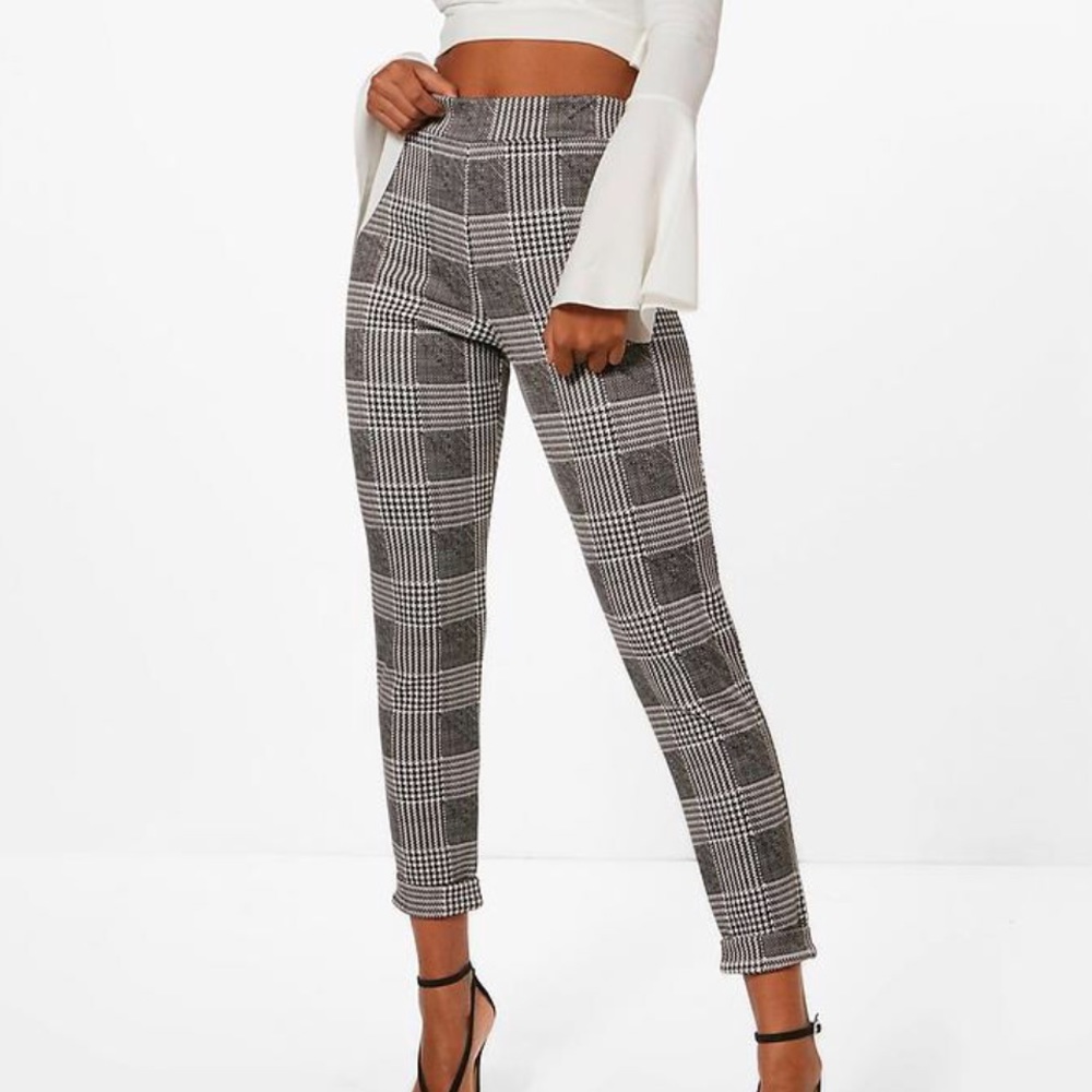 Checked leggings